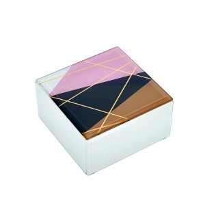 Wrought Studio Rozell Wood and Glass Decorative Box VRKG7437